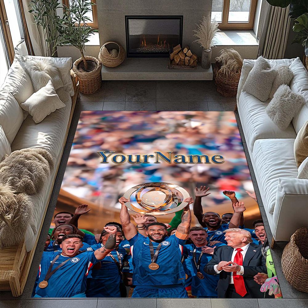 Chelsea Customize Your Name Area Rug Perfect for Playrooms Dormitory Game Room Dining Room Anti-slip Rug Decorate Offices