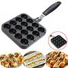 16 Holes Kitchen Takoyaki Grill Pan Plate Cooking Baking Mold Octopus Ball Maker
