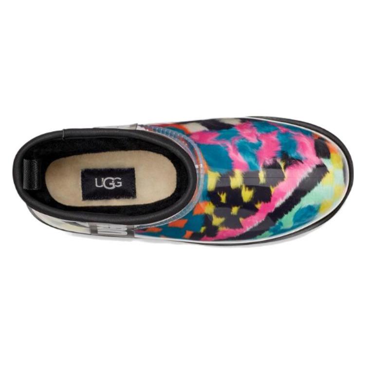 UGG Классические прозрачные мини-ботинки в клетку Черный Мульти Женские 1135530-BLKM