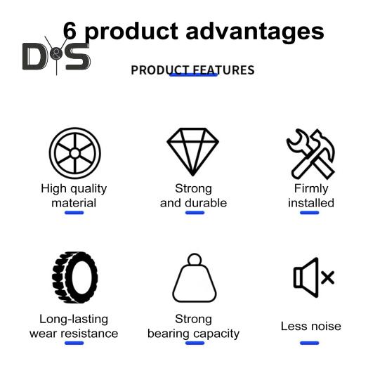 Колеса для офисного кресла Грузоподъемность 50 кг Простая установка Универсальная мебель Ролики для стульев Бесшумные запасные части для колес