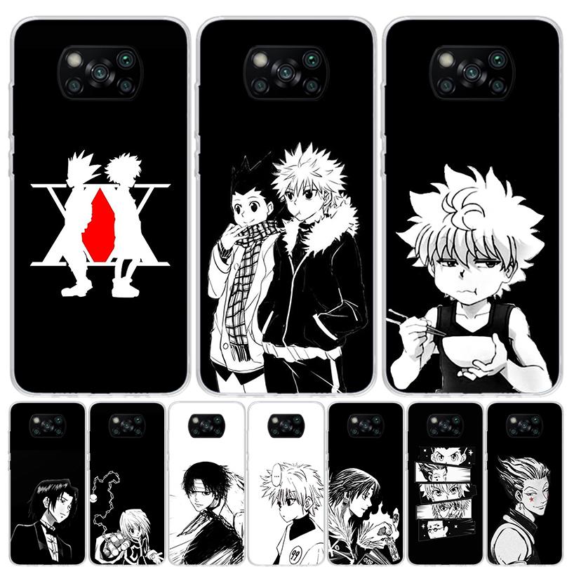 Black White HXH X Hunter Case Phone Cover for Xiaomi Poco X3 Nfc X5 X6 X7 X4 Gt F7 Ultra F6 F5 Pro F4 F3 M5S M4 M6 M3 Trend Fund