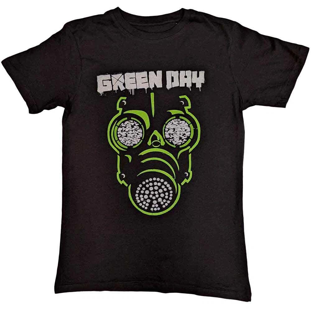 Green Day Green Mask T-Shirt Black New