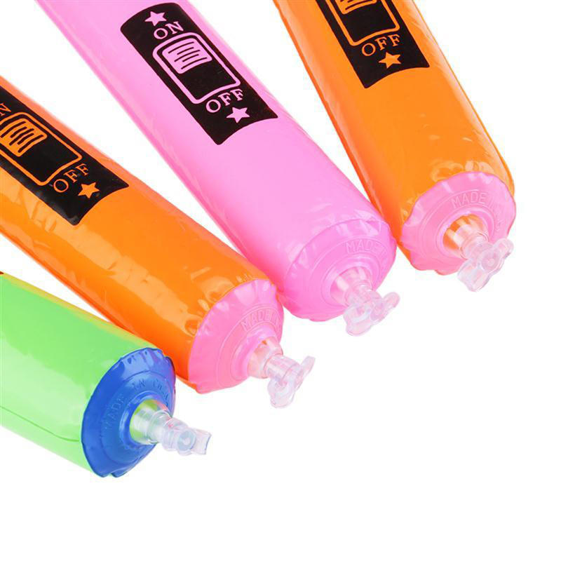 6 шт., надувной пластиковый микрофон, 24 см, вечеринка, детская игрушка в подарок (Случайный цвет)