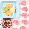 10 шт./набор формочек для печенья в форме сердца с розовым принтом для тиснения печенья, форма для выпечки печенья Home
