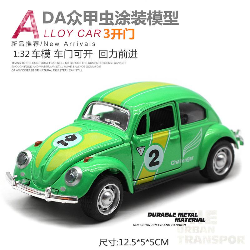 W1241:32 Volkswagen Beetle Car Model Alloy Car Classic Toys Diecasts Model Vehicles Collection Children Toy Gifts