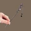 Elegant Hair Sticks Metal Ink Colored Flower Tassel Hair Stick Hot Flower Hairpin  For Women
