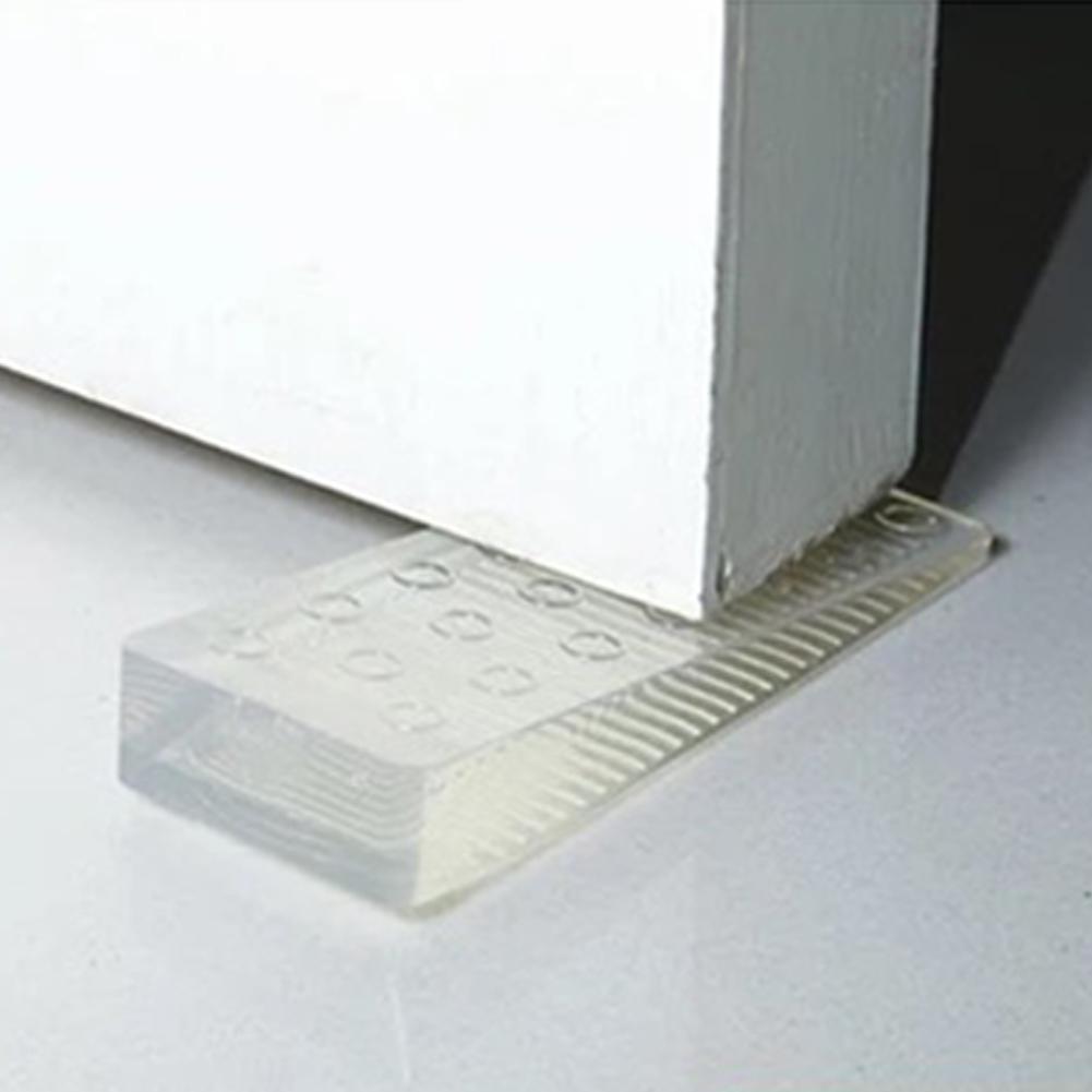 Silicone Door Stop Block Wedge Doorstops Door Rear Retainer Anti-collision Stop Safety PU Rubber