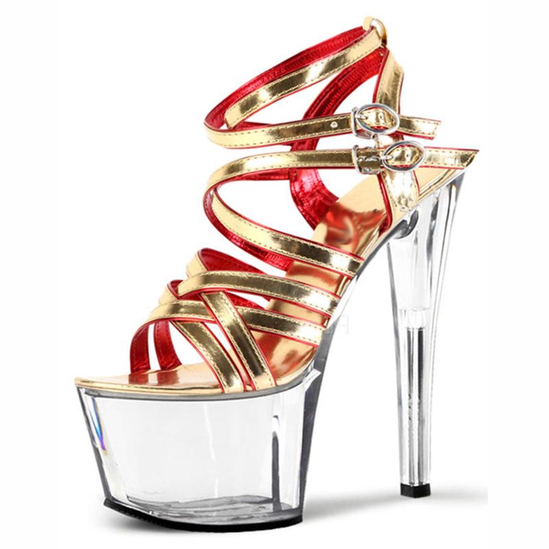 Прямые продажи 15см/17см/20см туфли на высоком каблуке женские туфли, китайские сандалии с красным элементом