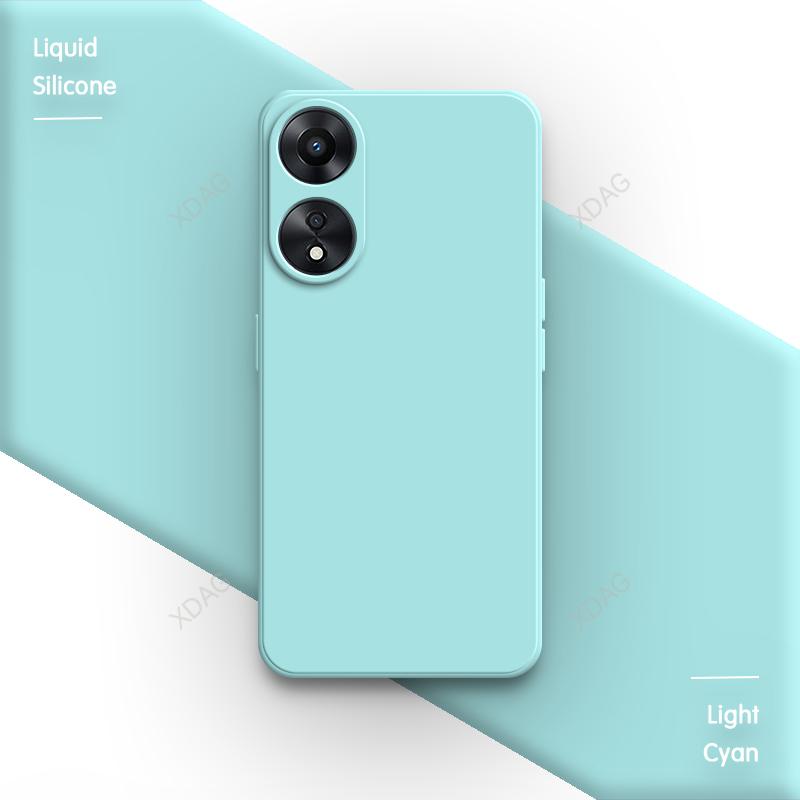 Coque Basic Phone Case для OPPO A58 A58X A78 5G противоударный Funda Liquid Silicone Soft Защита линз Роскошная задняя крышка