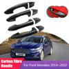 Для Ford Mondeo Fusion 4 MK4 CD391 2014~ Накладки на ручки дверей из углеродного волокна Декор автомобиля Защитные аксессуары Наклейки Отделка
