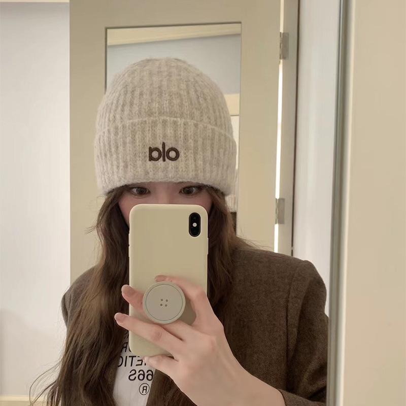 Шерстяная вязаная шапка Английская вышивка Ола Универсальная шерстяная шапка Модная мужская и женская вязаная холодная шапка