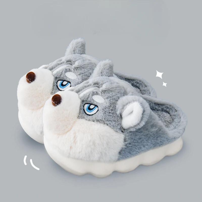 Fashion Men's Cotton Slippers Autumn Winter Indoor Home Thick Bottom Cold Resistant Cute Outer Wear Plush Warm Coldproof Cotton Slippers