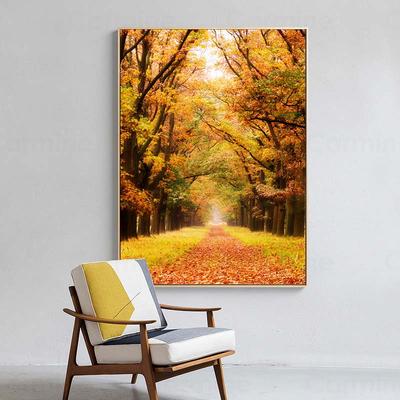 Осенний лес, постеры и принты, картина на холсте, природный пейзаж, современные настенные художественные картины для гостиной, домашний декор, без рамки