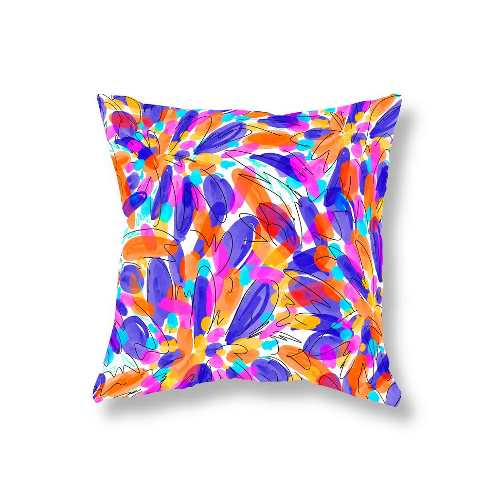 Красочные художественные наволочки с листьями растений, украшения для дивана, прикроватные тумбочки для офиса, игрового стула, чехлы для подушек, украшения дома 45x45 см