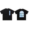 Cross-border new graffiti letter printing European and American street trendy brands loose and versatile casual men's and women's short-sleeved round