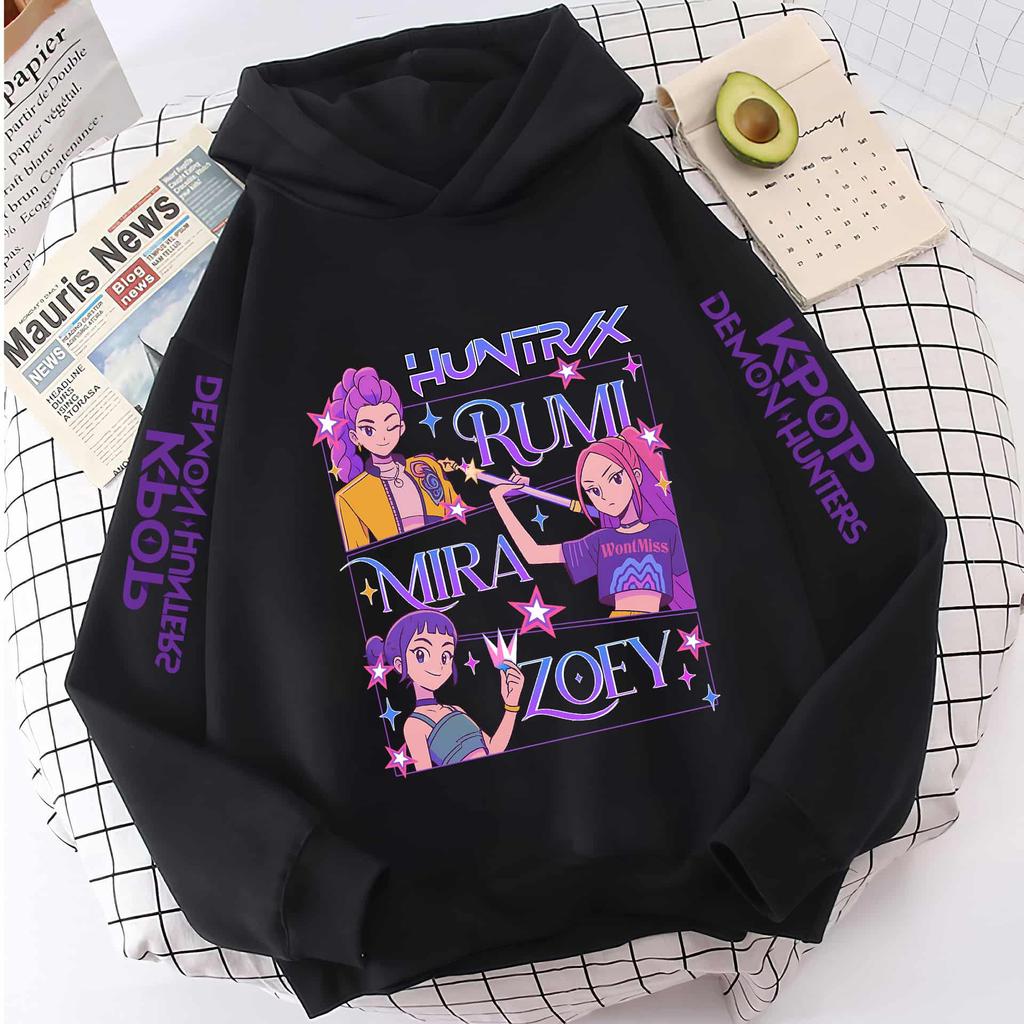 Hoodies Sweatshirts Girls Cartoon Printed Children's Girls Hooded Sweatshirt Children's Fashionable Casual Top Girls' Clothing