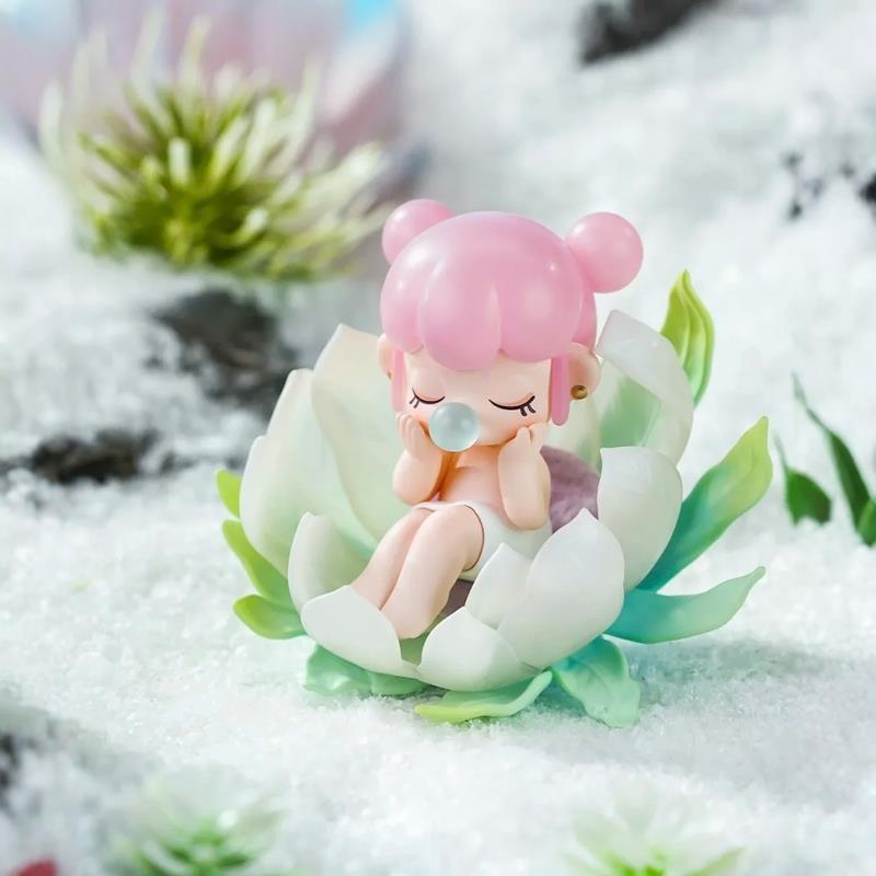 Jade Hairpin Snow Lotus Cherry Blossom Figurine Toy - Chinese Style Gift for Girls