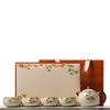 Rabbit Good Luck Ru Kiln Xishi Pot One Pot Four Cups Kung Fu Tea Set Ceramic Teapot Teacup Household Gift Box