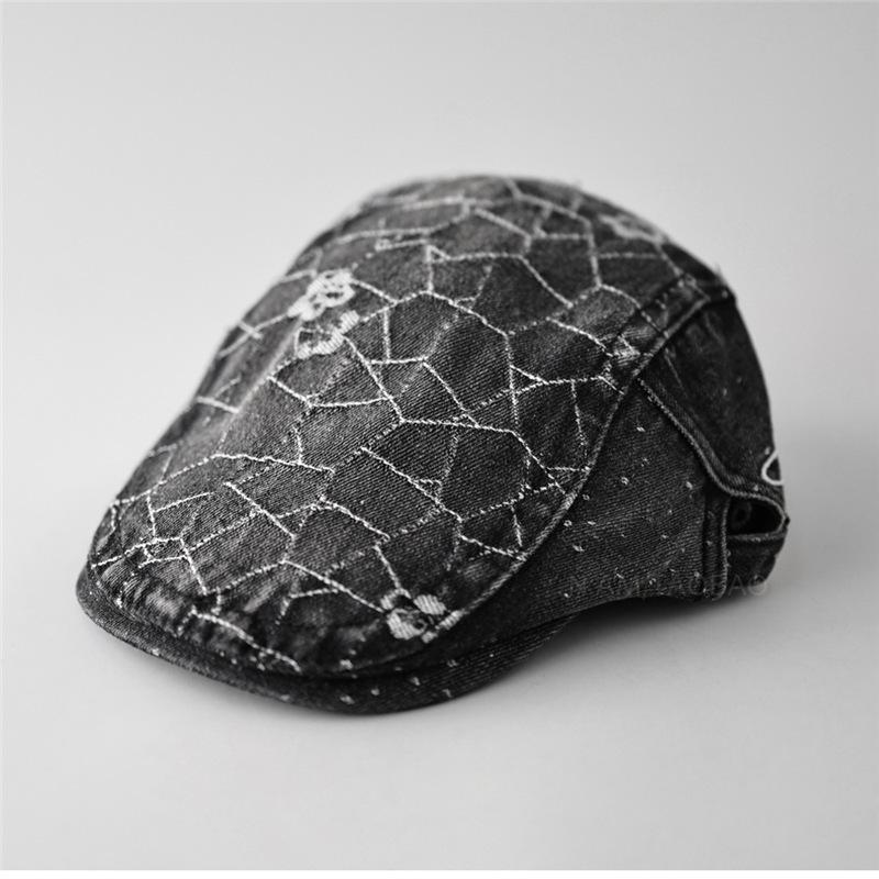 Корейская версия ins стиль цветочный джинсовый forward hat женская весенне-летняя новая мода иностранный стиль литературный темперамент сладкая кепка