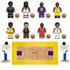 Мини-фигурки NBA из строительных блоков, сцена с баскетбольным кольцом, игрушка