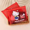 Прозрачная сетчатая косметичка Hello Kitty Sanrio Кошка Kt Сумка для макияжа Дорожная сумка-клатч Сумка для хранения мелочей