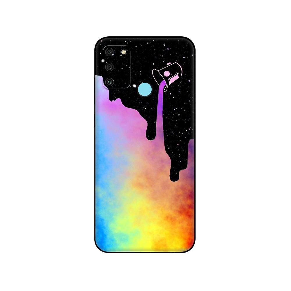 Черный чехол из ТПУ для Huawei Honor 8a Prime 8s Prime 9 Lite honor 9A 9C 9X Premium 9x Pro 9S чехол с изображением радуги своими руками