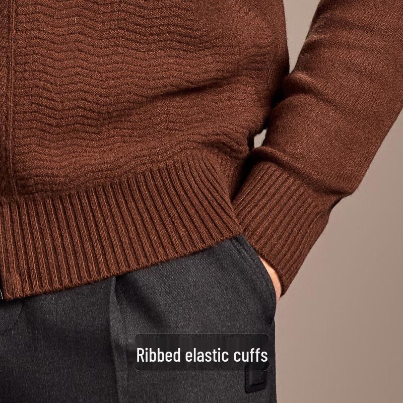 Мужской кардиган-жакет из 100% чистой шерсти с жаккардовым узором