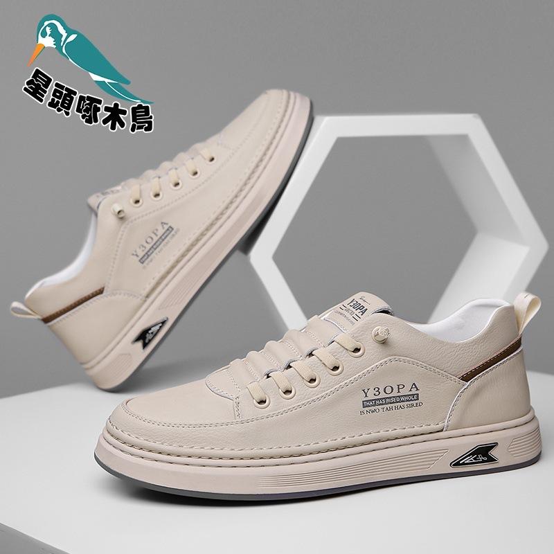 Board shoes men's autumn 2025 new leather surface breathable sports and leisure men's shoes youth shoes
