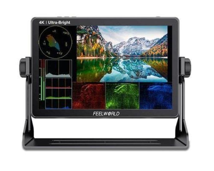 Feelworld LUT11S 2000nit Touchscreen DSLR Camera Field Monitor F970 with External Power Supply and Installation Kit for Direct Outdoor Viewing