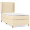 Maison Exclusive - Sommier à lattes de lit et matelas Crème 90x190 cm Tissu