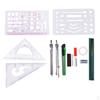 16 Pieces/set Drawing Measuring Set Architectural Engineering Drafting Tools Templates
