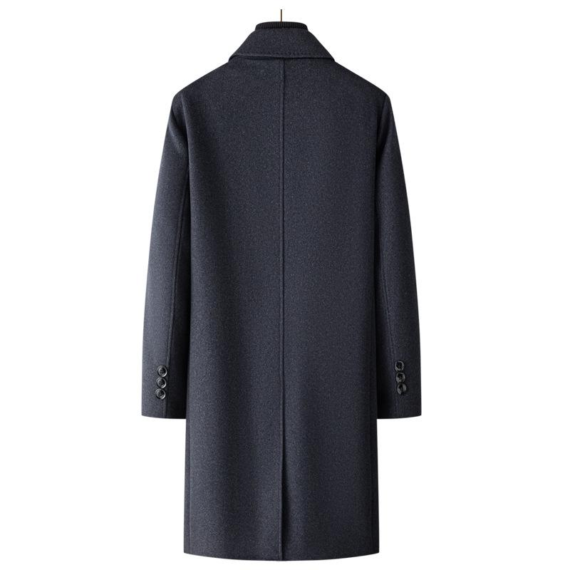 Business Casual Long Lapel Woolen Coat Men's Trench Coat Autumn and Winter New Woolen Coat Coat