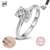 Cbtb New Silver 925 Egg Shape Real Moissanite Ring Wedding Engagement Diamond Rings for Women Bride Jewelry