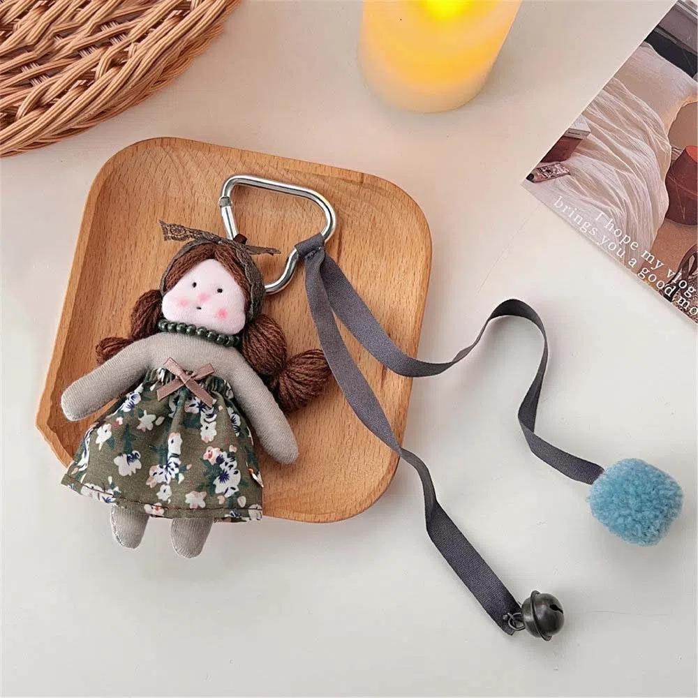 Тканевое Платье с Цветочным Принтом Кукла Долли Девочки Плюшевая Мягкая Кукла Мультяшный Подвеска для Сумки Декор для Рюкзака