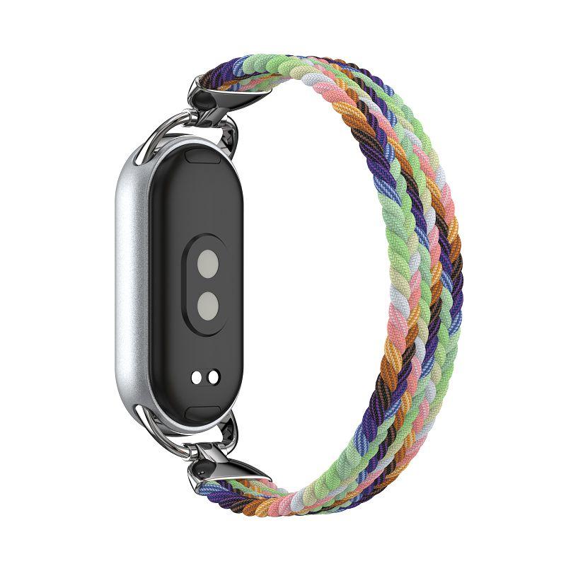 Плетеный Solo Loop ремешок для Xiaomi Smart Band 9 8 Мягкий эластичный нейлоновый браслет Замена ремешка для Xiaomi Mi Strap 9/8