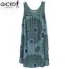 Women's Fashion Summer Spring Solid Color Print Sleeveless O-Neck High Waist Casual Dresses