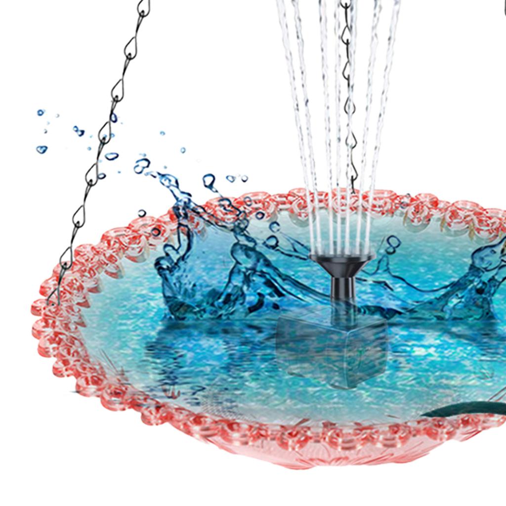 Yousheng Bird Bath с фонтаном, подвесная кормушка для птиц, миска для птиц, уличная ванна для птиц с фонтаном, работающим от USB, для сада, заднего двора, патио, крыльца