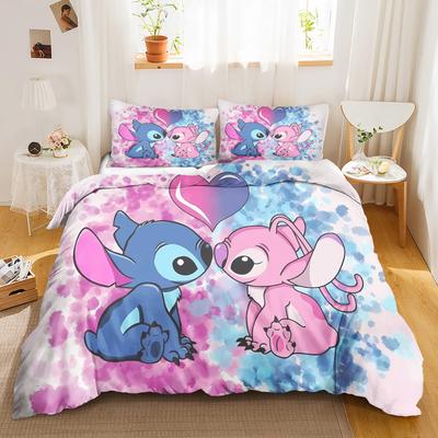 Комплект пододеяльников с узором «Любовный стежок» из 3 предметов — Мягкий и удобный постельный комплект для спальни, гостевой комнаты и общежития( Не заполняется)