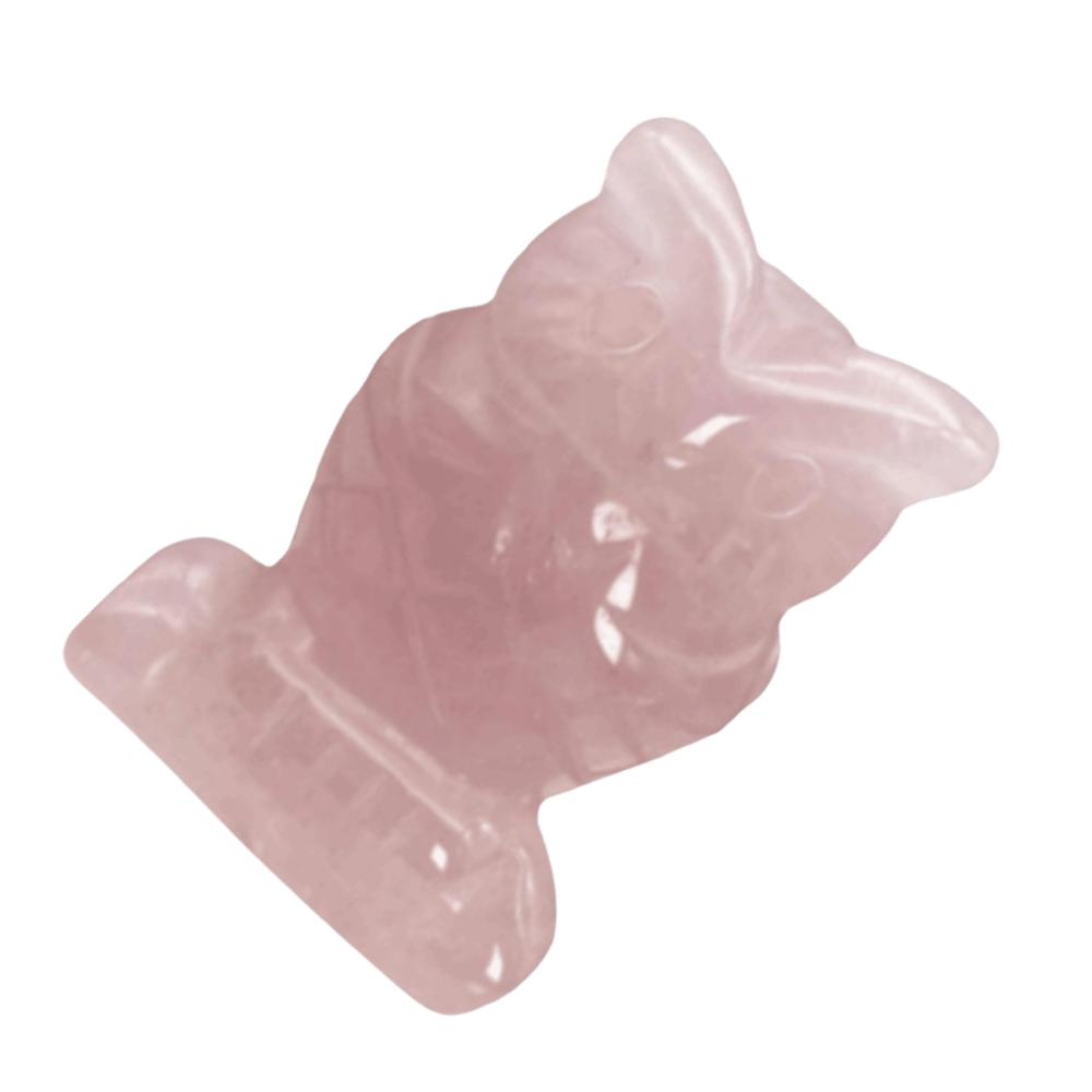 Pink Owl Figurine Crystal Carved Owl Ornament New Gemstone Owl Decor Desktop Decor