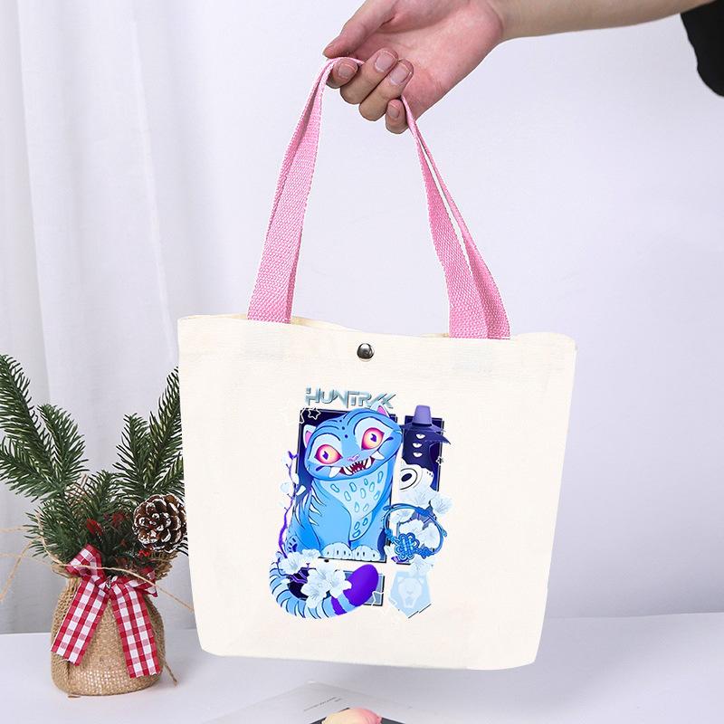 K-Pop Anime Cartoon Printed Student Large Capacity Portable Shoulder Bag Casual Canvas Bag