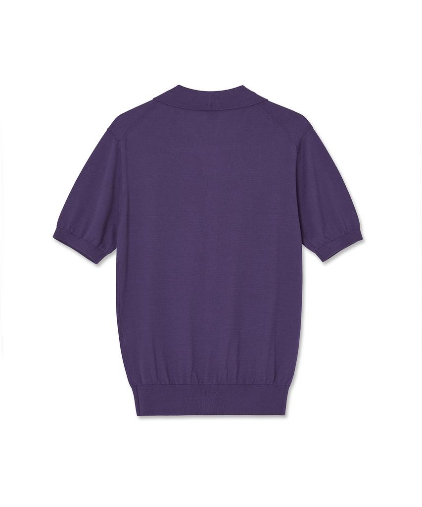 Iolo V-Cut Collar Shirt_Purple