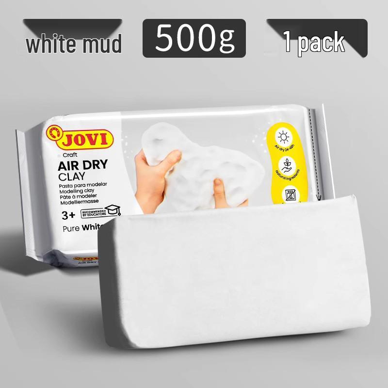 Набор белой самозатвердевающей глины Ladoll 500 г - DIY-глина для лепки фигурок, не требующая обжига