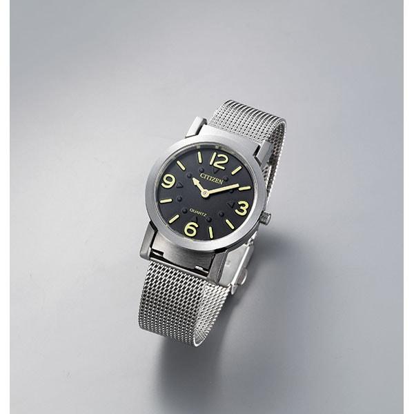 Citizen AC2200-55E ( Часы для слабовидящих, аналоговые, кварцевые, с браслетом из нержавеющей стали) Круглый