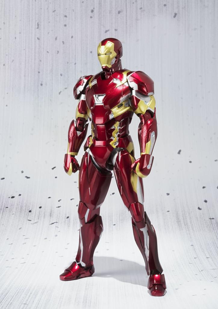 TAMASHII NATIONS Капитан Америка Железный человек Марк 46 155 мм окрашенная подвижная фигурка SHFiguarts (Гражданская война) приблизительно. АБС и ПВХ и литье под давлением