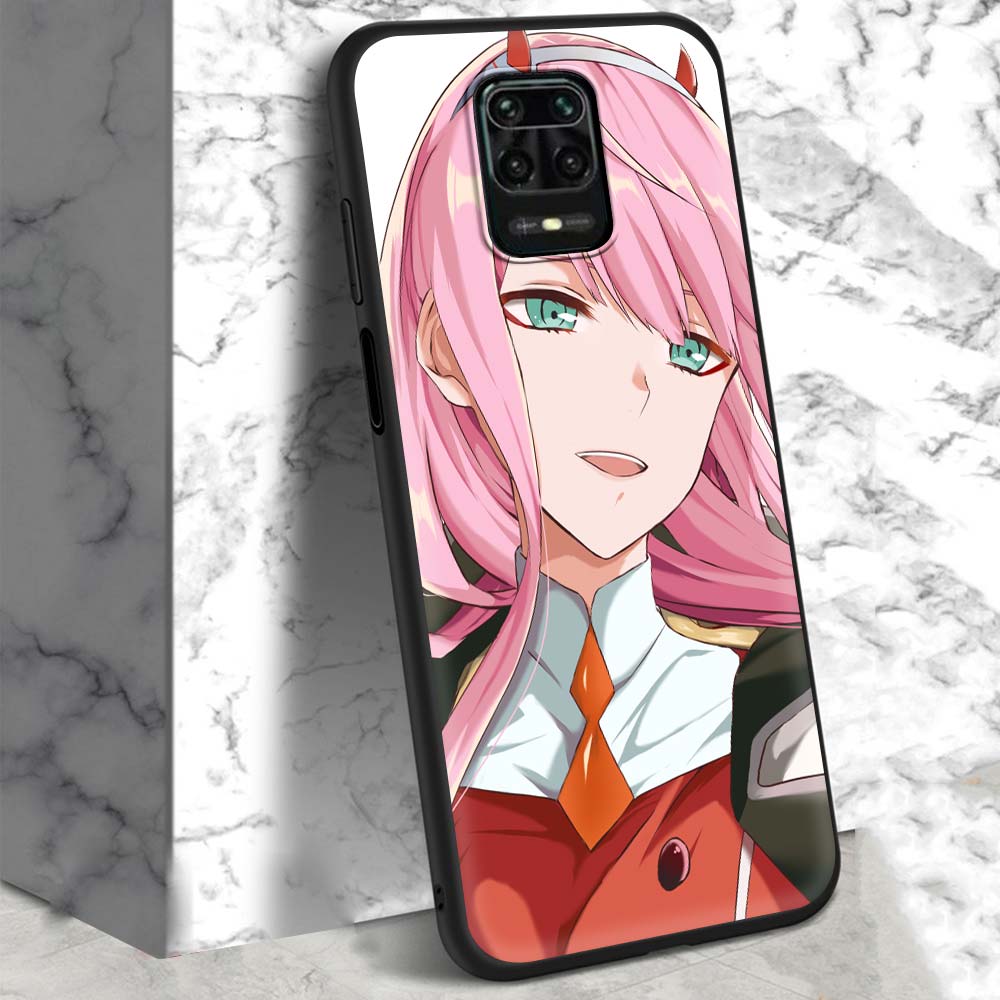 02 Zero Two Anime Darling In The Franxx Case For Xiaomi Redmi Note 9S 9 8 7 10 Pro 8T 9C 9A 8A Black Silicone Phone Cover Sac
