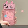 Applicable To Apple 15promax Mobile Phone Case IPhone 14/13 Rabbit Doll Pendant Xr/xs Flip Mirror 12
