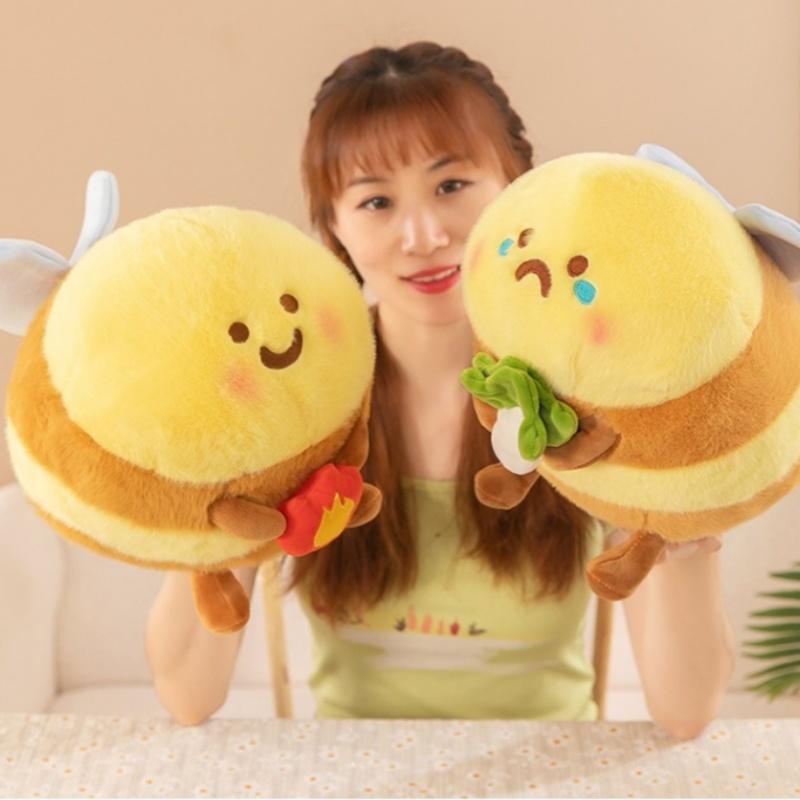 New Cute Bee Doll Creative Baby Bee Plush Toy Shark Bee Doll Small Gift Wholesale