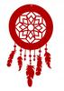 Ł4 Dream Catcher Pendant Ornament Openwork Red Decor