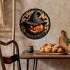In Stock: Halloween Wooden Pumpkin Hanging Sign for Front Door Decoration
