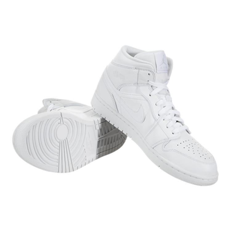 Jordan 1 Mid Triple White 2018 554724-109